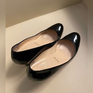 Christian Louboutin Black Patent Leather Flats